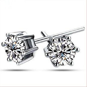 925 Sterling Silver Crystal Stud Earrings